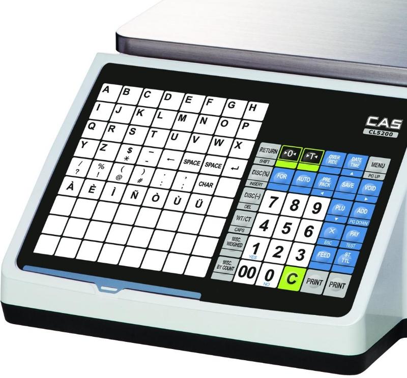 bàn phím PLUs và các phím chức năng cân kỹ thuật số CAS CL5200